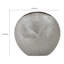Vase Harvey, texture métallique, plat rond en céramique grise 15 pouces