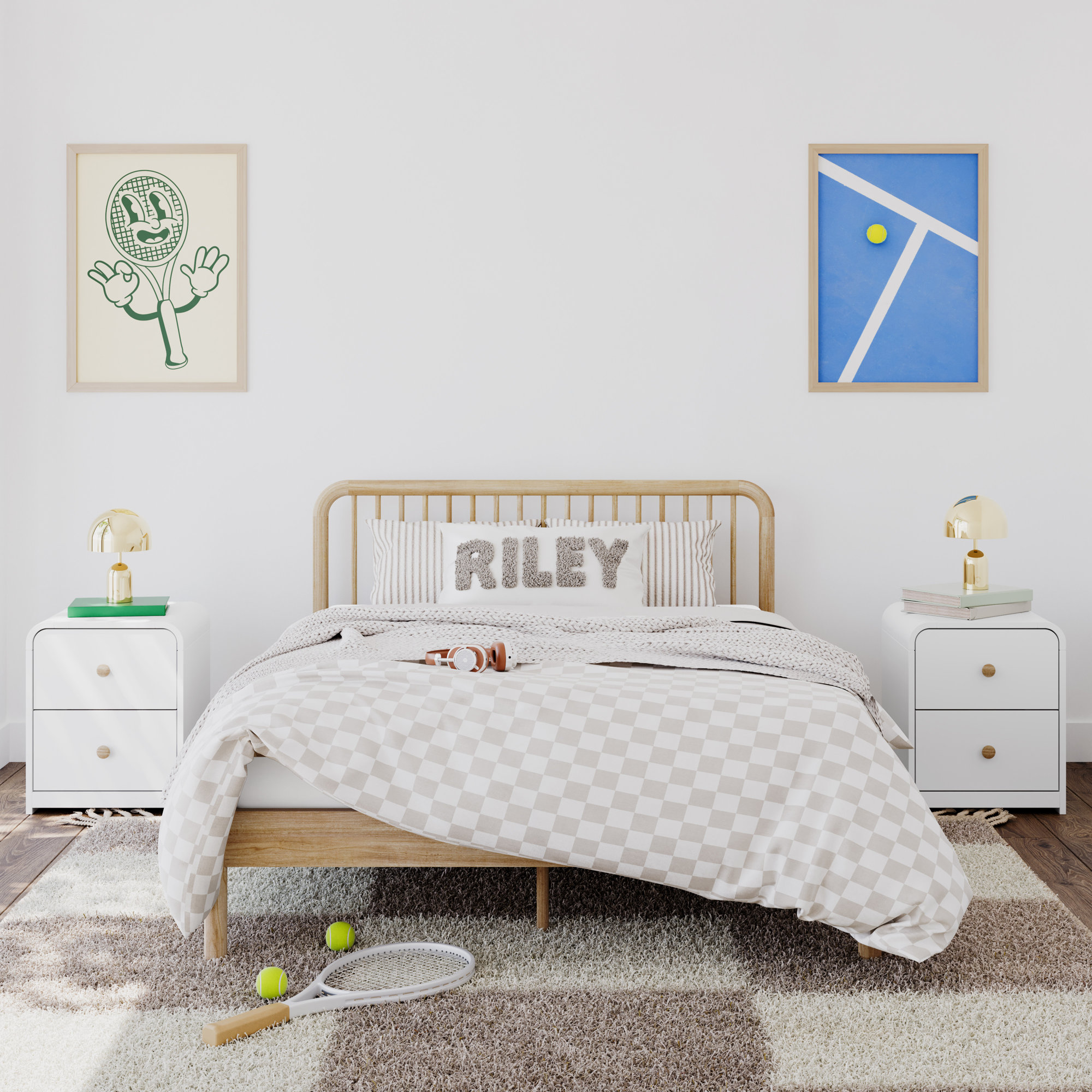 Santos 2-Drawer Nightstand, White