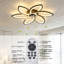 Ventilateur de plafond encastré discret de 30 po à motif floral noir avec télécommande et éclairage