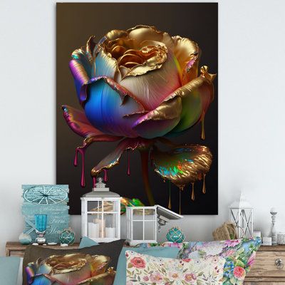 Rainbow Peony Liquid Gold Drips Hyper IV " Rainbow Peony Liquid Gold Drips Hyper IV "