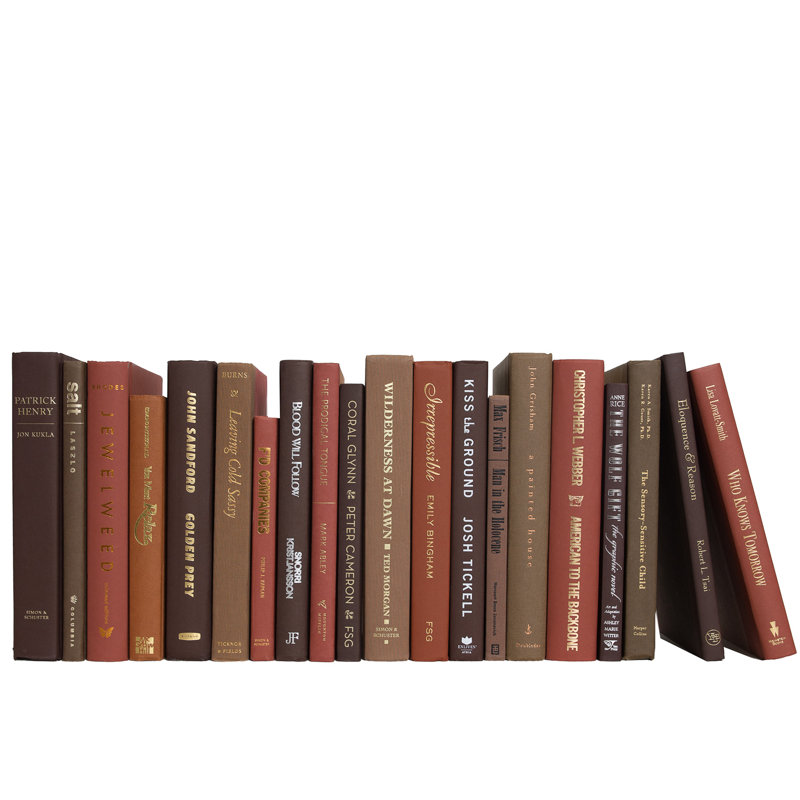 Decorative Books - Cobblestone Books - Red and Brown Books By The Foot