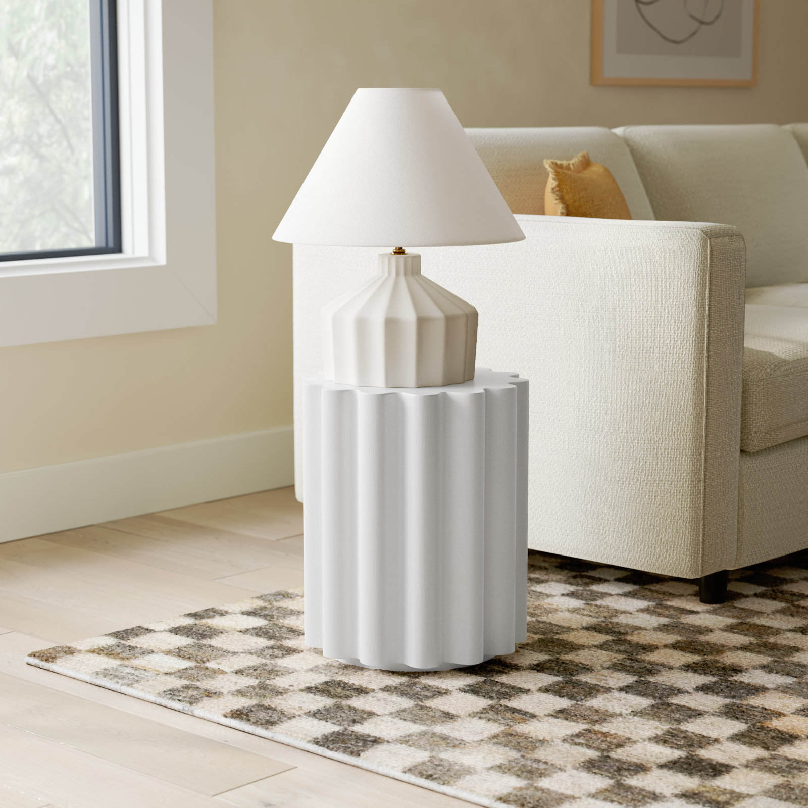 Melati 15" End Table, White
