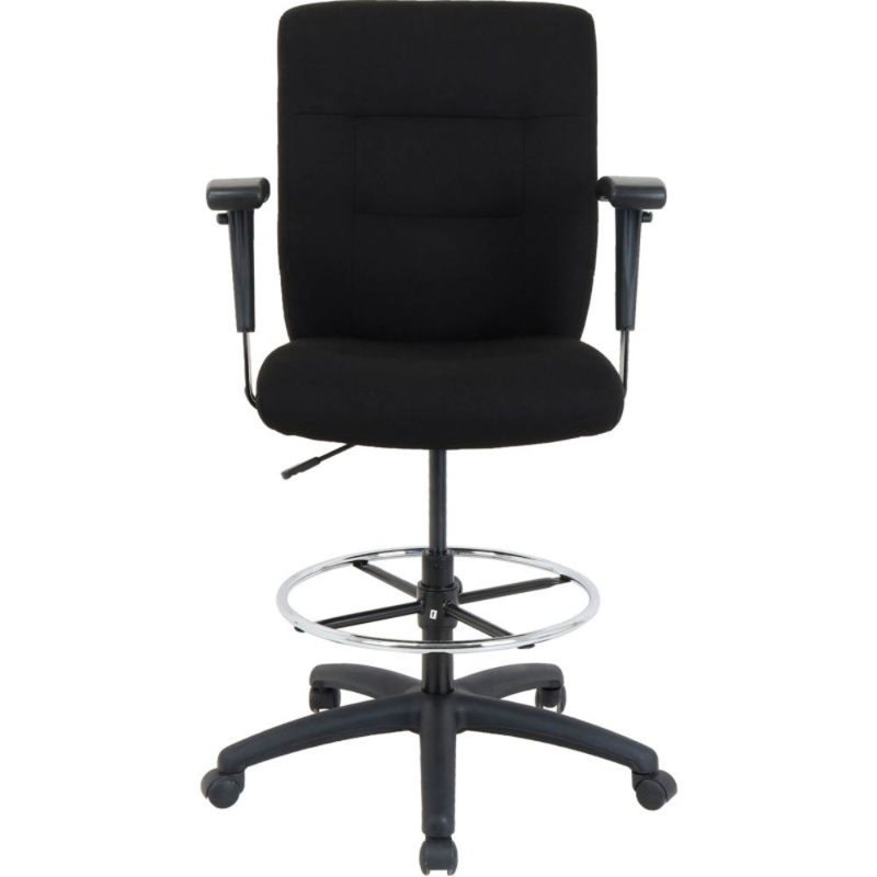 Backed Adjustable Height Ergonomic Lab Stool with Footring and Wheels
