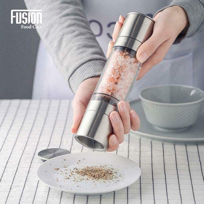 Brand No Power Source Required / Manual Two -in-1 Salt & Pepper Combination Mill