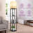 Nevaen 63'' Column Dimmable LED Floor Lamp with Remote&Shelves-787320725