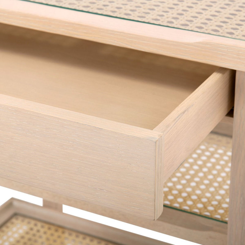 Austin Glass End Table, Sand