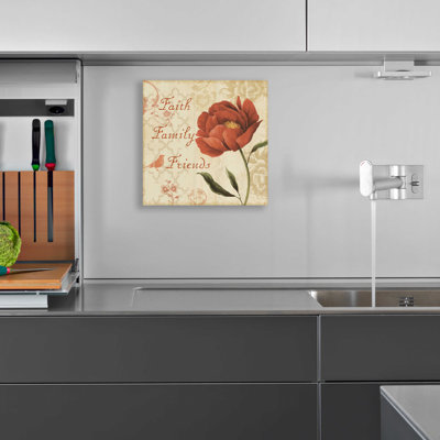 «Faith Family Friends Sq» par Lisa Audit, art mural en verre acrylique