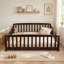 Lit double pleine grandeur avec entrée centrale, lit en bois de pin avec garde-corps-90926177-90926182