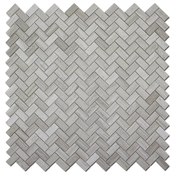 1x2 WOODEN HERRINGBONE HONED