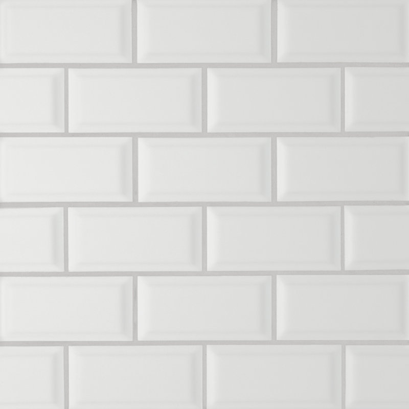 Le Cafe 2 in. x 4 in. Glazed Porcelain Tile, White