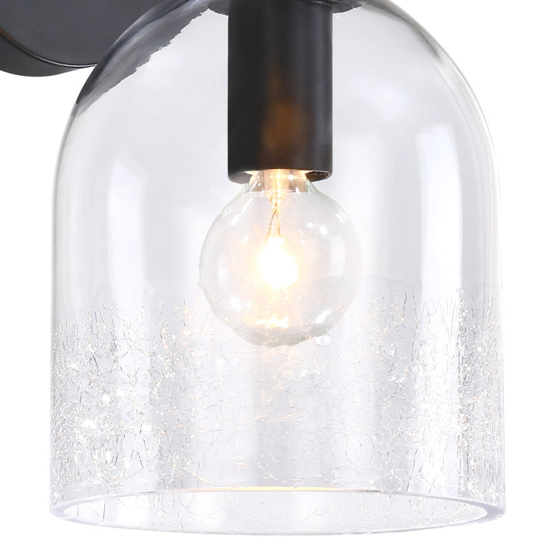 Applique murale d'intérieur pour salle de bain 1 lumière noire matte 5,5 po Kent