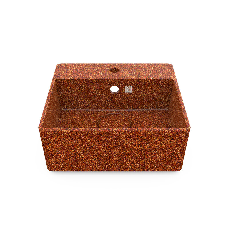 Cube40 15.75'' L Bathroom Sink, Clay