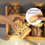 Support à épices et garde-manger polyvalent en bambou à 2 niveaux avec 8 pots en verre - parfait pour le rangement sur le comptoir dans les cuisines afin de garder les récipients d'assaisonnement bien exposés et facilement accessibles
