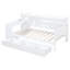 Lit de jour en bois avec 3 tiroirs de rangement et bureau - Bois de pin robuste pour une nuit de détente-45346900-45346903