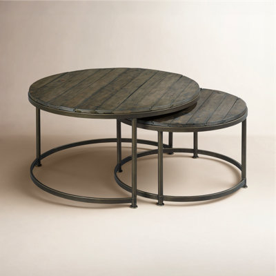Debbi Solid Wood Top Nesting Coffee Table