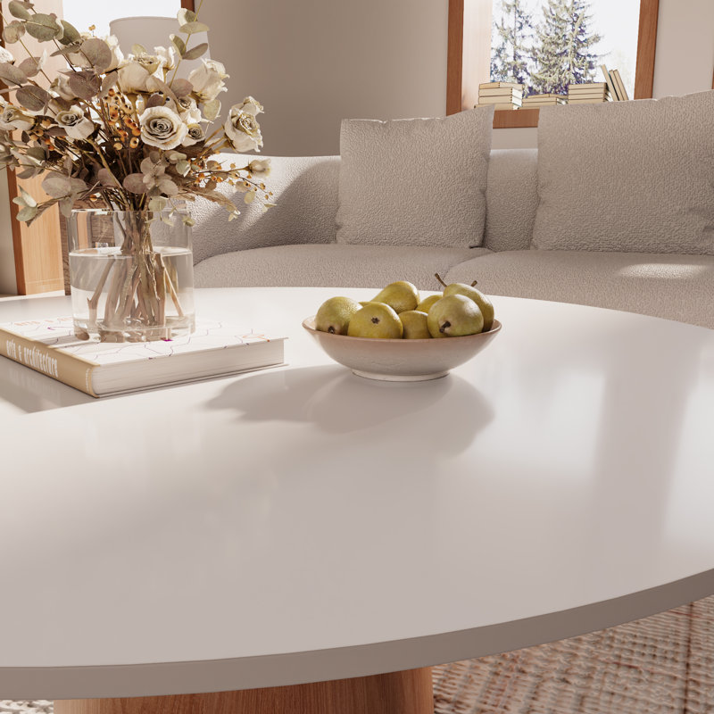 Table d'appoint de salon Ikerne Farmhouse, H 17,4 po x L 41,73 po x l 41,73 po