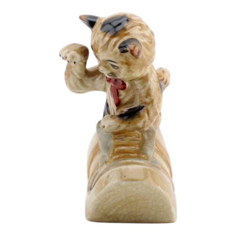 Playful Kitty on Shoe Figurine