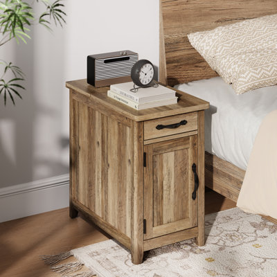 Aneshia End Table with Storage and Charging Station
