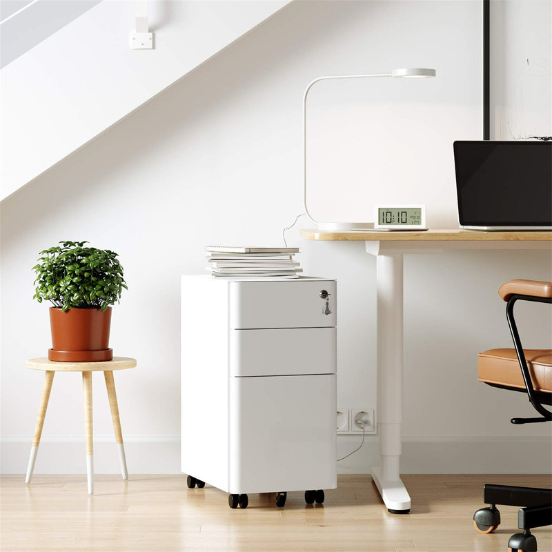 30cm Wide 3 -Drawer Mobile File Cabinet