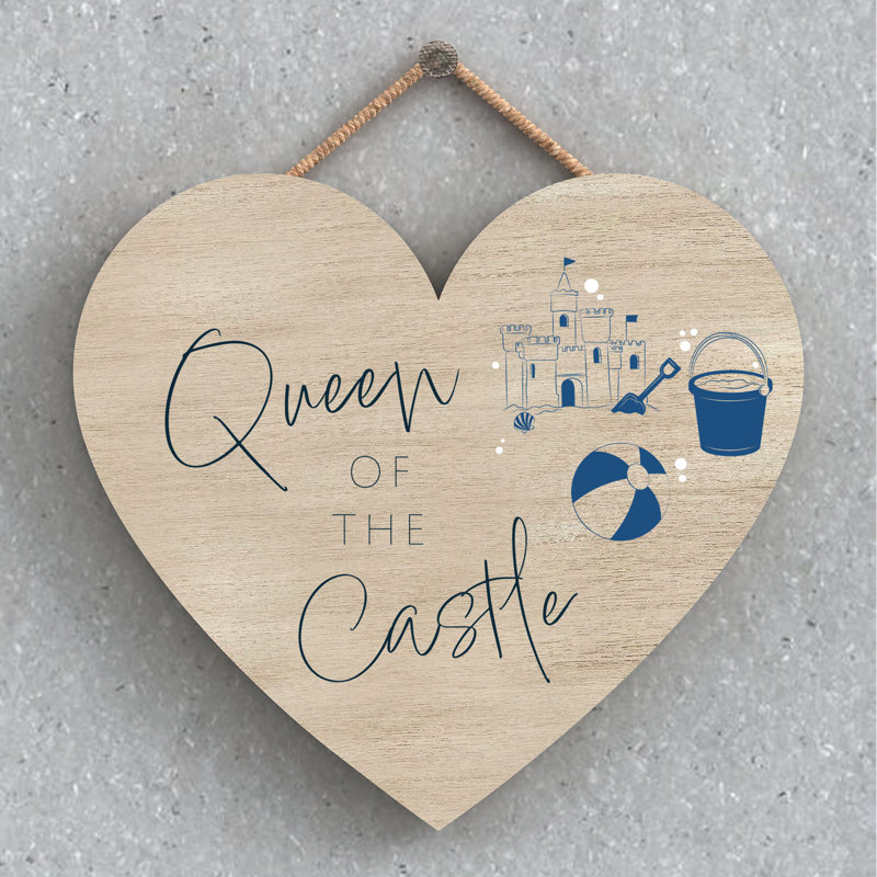 Coastal Nautical & Beach Wall Decor on Solid Wood, 16cm H x 17cm W x 0.9cm D