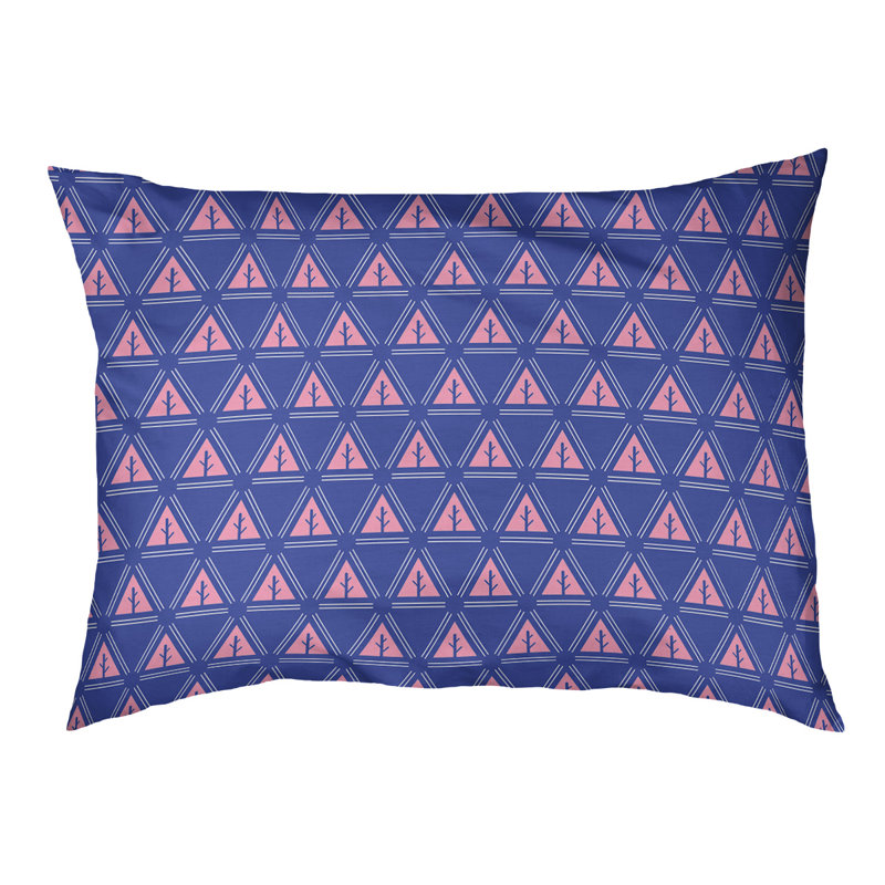 Coussin d'extérieur Chenoweth, Moyen (l 40 po x P 6,5 po x H 30 po), Bleu/rose