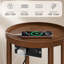 Table de bout ronde à 2 niveaux en bambou-479193470