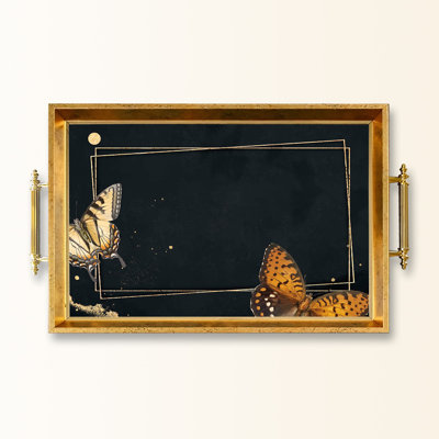 Elegant Glass Tray, 19.7 x 11.4 x 1.4 inches | 100% Durable Glass Construction | Easy to Clean with Damp Cloth | Ideal for Serving, Decorative Display, and Organizing | Stylish Addition to Home Décor