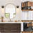 3-Lights Wood Bathroom Vanity Light With Clear Glass Shades