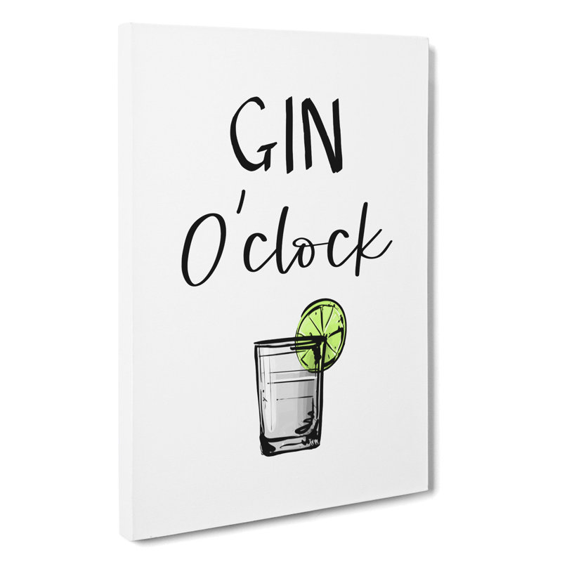 Gin OClock - Wrapped Canvas, 76cm H x 50cm W x 3cm D
