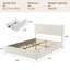 Structure de lit tapissier grand format en velours avec base de lit plateforme à 4 tiroirs avec support à lattes en bois-129502461