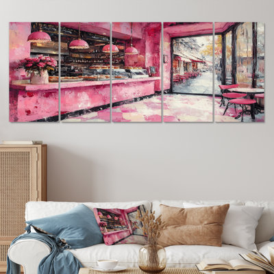 Pink Patisserie Paradise Accented With Black - Baking/Baked Goods Wall Art Print Set