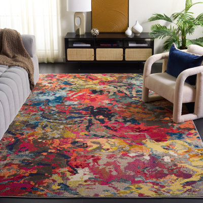 Hertzler Southwestern Blue/Orange Area Rug