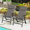 Ensemble de 2 chaises de patio pliantes en tissu textilène rembourré
