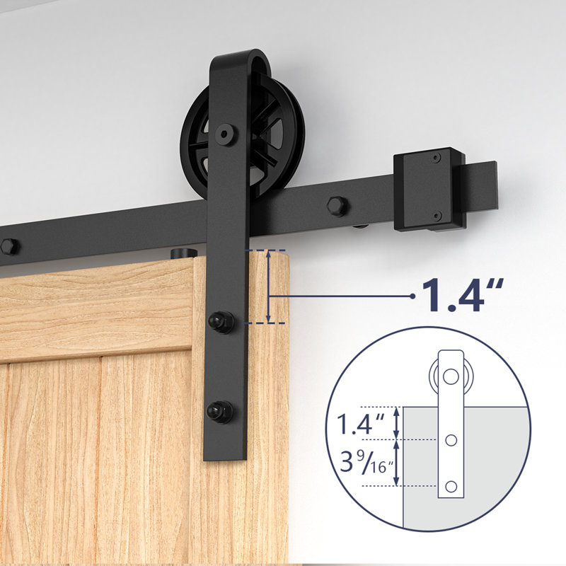 Ensemble de quincaillerie standard pour porte de grange double, 96 po