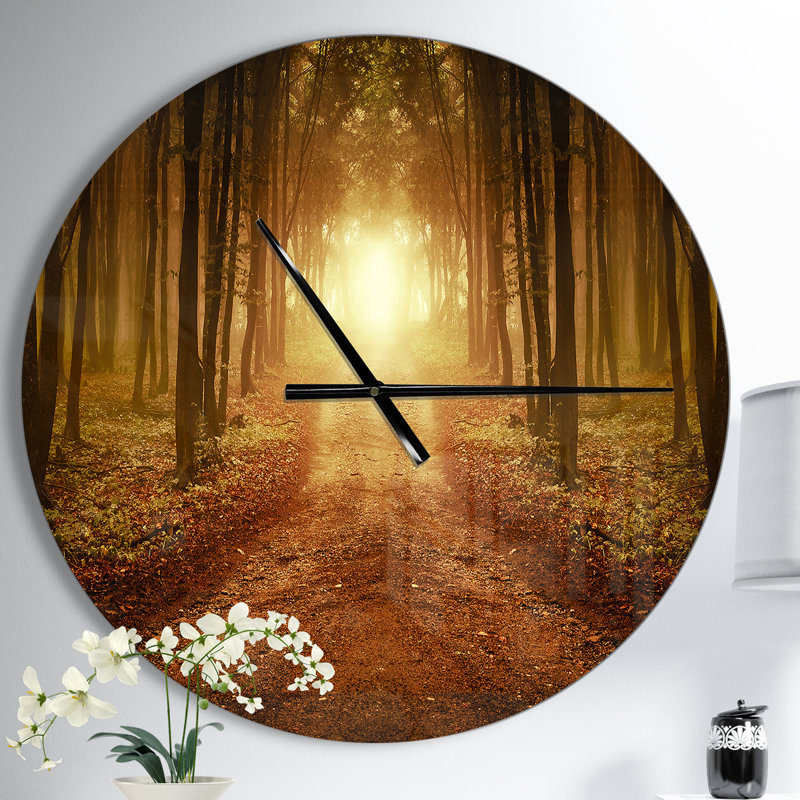 Horloge murale Swigart Farmhouse Designart Road, Moyen