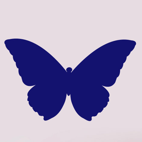 Adhésif décoratif papillon, Bleu marine