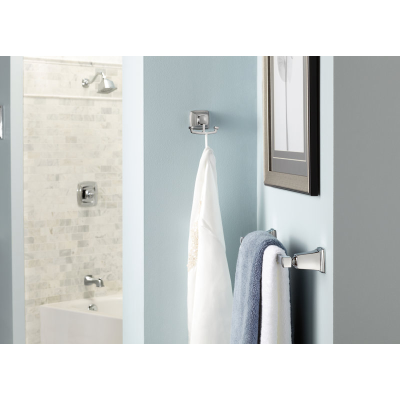 Kingsley Wall Mounted Double Robe Hook, Chrome