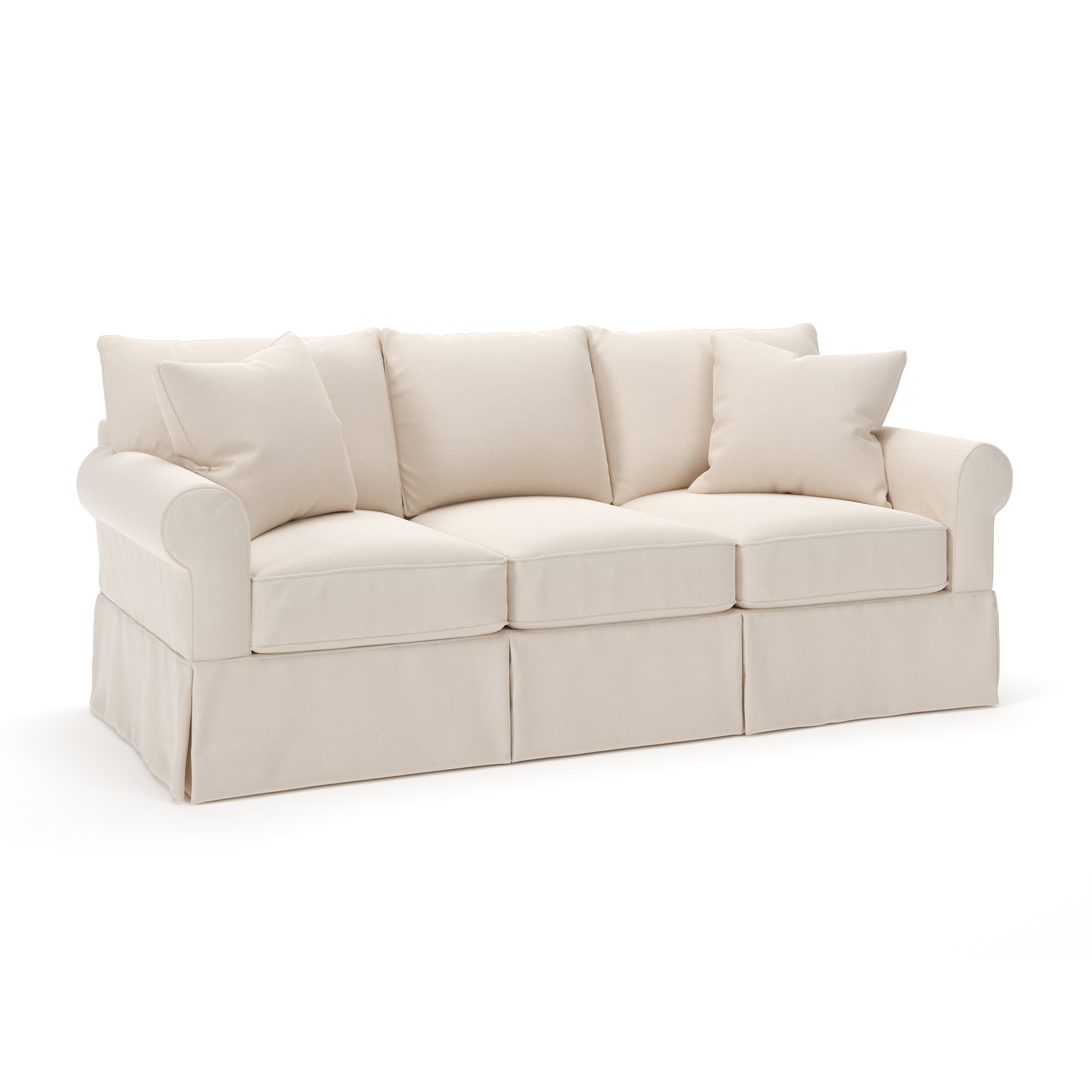 Amari 89'' Upholstered Sofa, Canvas Canvas Sunbrella® Canvas