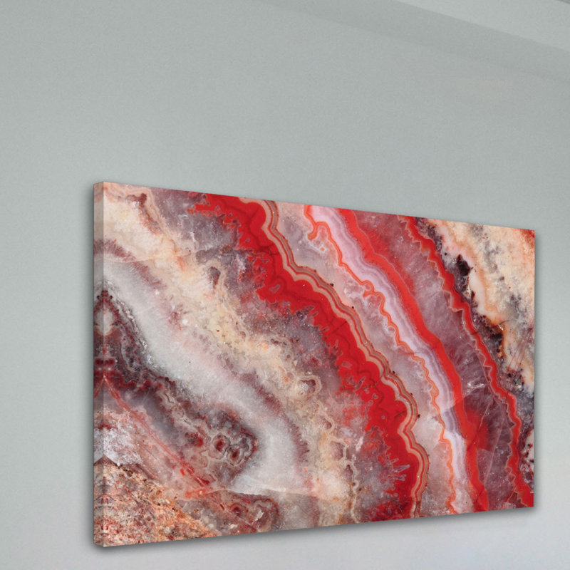 « red rhodochrosite », reproduction d’art sur toile tendue, H 40 po x l 60 po x P 1,5 po