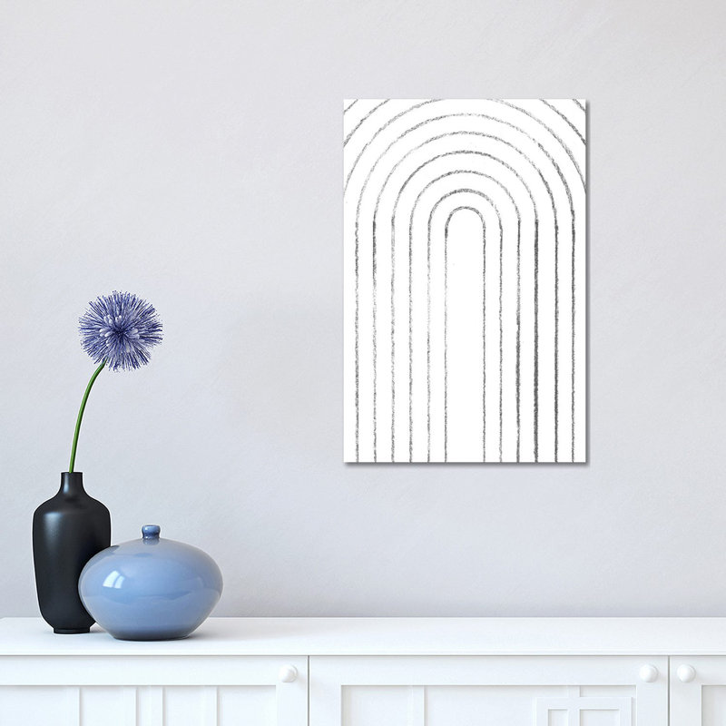 Line Arches 1 Piece Wall Art on Canvas, 45.72cm H x 30.48cm W x 1.91cm D, Wrapped Canvas