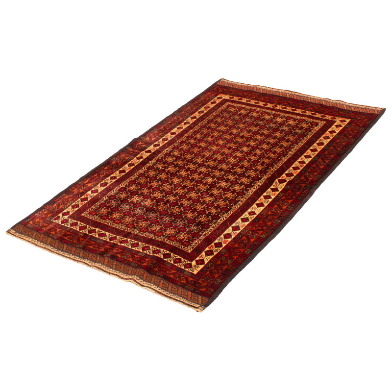 Tapis rouge Teimani 4 pi 3 po x 6 pi 11 po