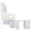 Grand lit mezzanine en bois avec rangement sous le lit, avec tiroirs et tablettes-110899459-110899460