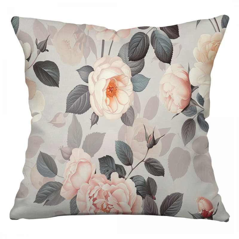 Coussin Blooming, H 16 po x l 16 po