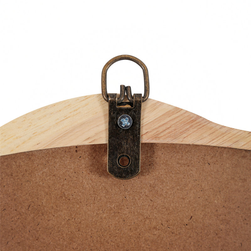Miroir ondulé en bois massif exquis pour diverses pièces, rehaussant le décor, 31 po x 31 po, Bois naturel