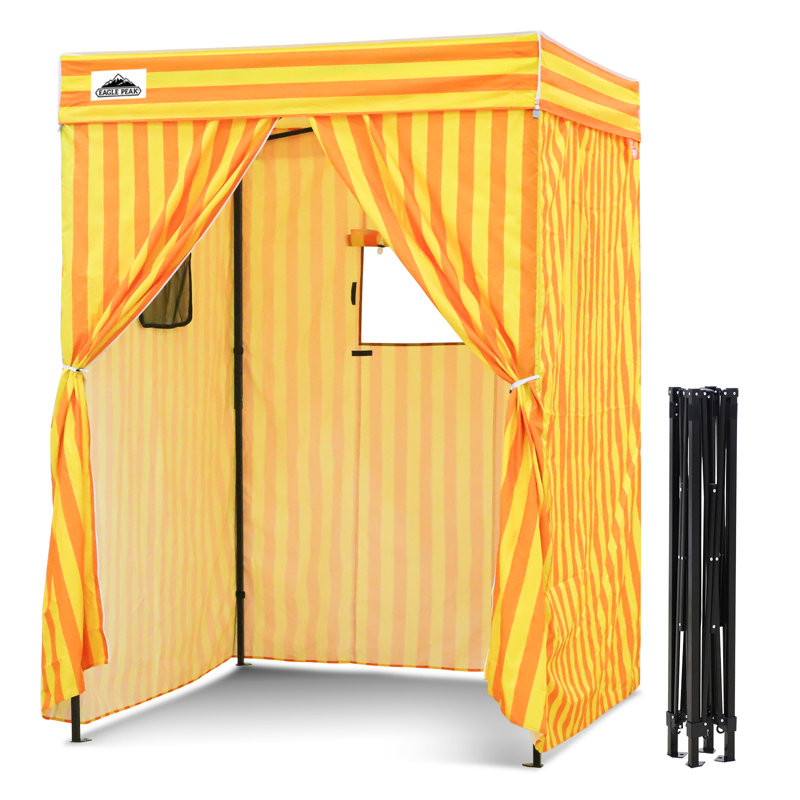 Auvent escamotable Flex Compact 5x5, Jaune / orange