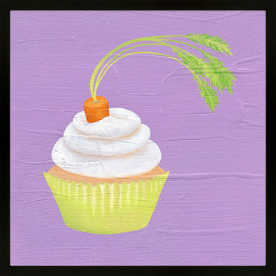 Carrot Cupcake Print by Katy Montica