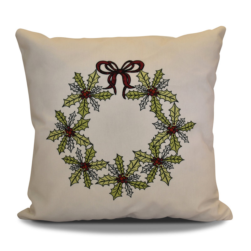 Coussin Holiday, Vert, H 26 po x l 26 po