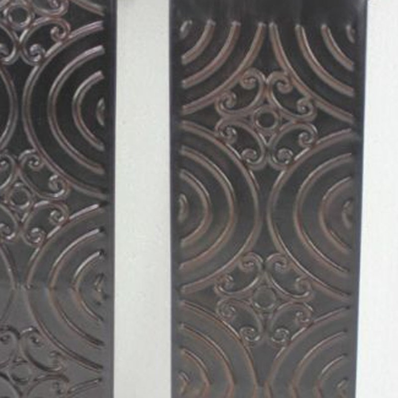 Set of Two Brown Metal Wall Sconce Candle Holders