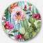 «Cactus Pattern Watercolor», reproduction d'art sur métal-394651688
