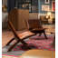 Leather Folding Low Armchair